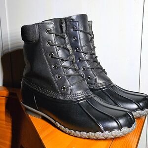 Weatherproof Mens Adam Round Toe Mid-Calf, Black/Grey, Size 9M